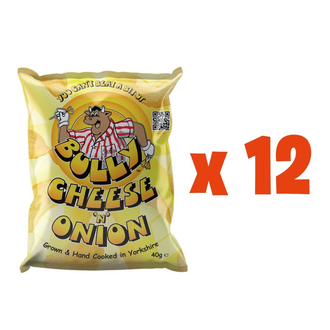 Bully Cheese 'N' Onion Crisps - Bully Snacks & Beers