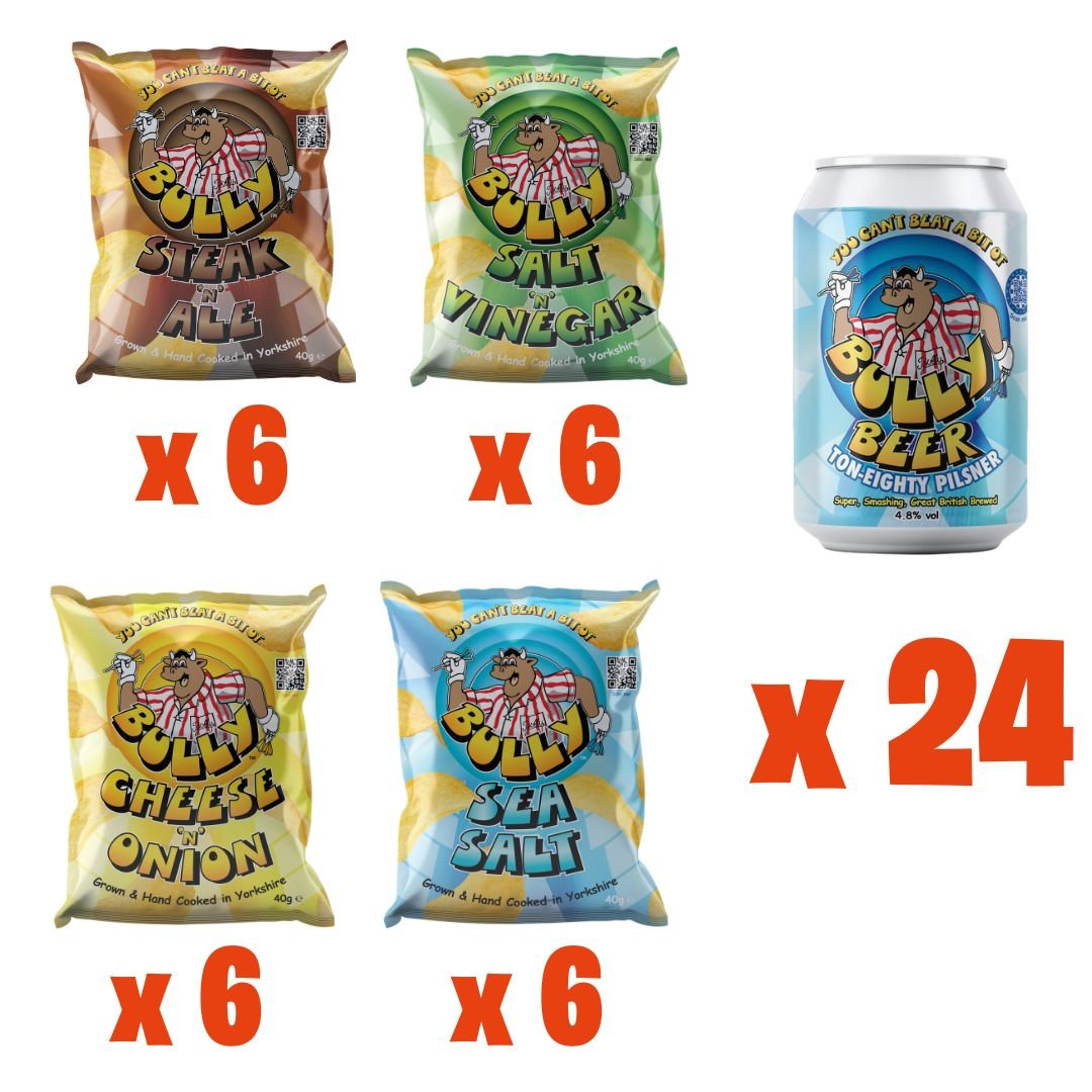 Bully Crisps & 'TON - EIGHTY' Beer Bundle - Bully Snacks & Beers