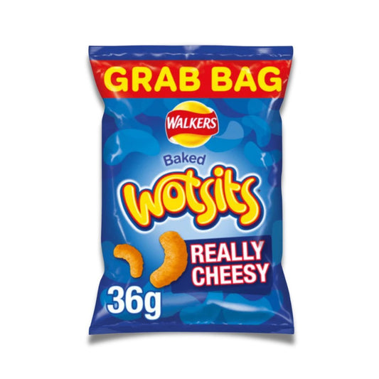 TRADE: WALKERS Wotsits Really Cheesy Snacks Grab Bag 32 x 36g - Bully Snacks & Beers